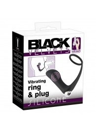 Черное эрекционное кольцо с анальной вибропробкой Vibrating Ring   Plug - Orion - в Невинномысске купить с доставкой