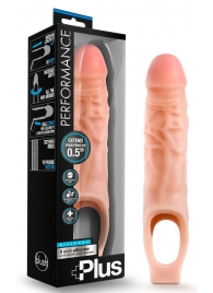 Телесный реалистичный фаллоудлинитель 9 Inch Silicone Cock Sheath Penis Extender - 22,86 см. - Blush Novelties - в Невинномысске купить с доставкой