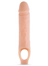 Телесный реалистичный фаллоудлинитель 10 Inch Silicone Cock Sheath Penis Extender - 25,4 см. - Blush Novelties - в Невинномысске купить с доставкой