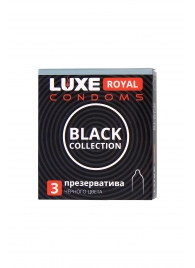 Черные презервативы LUXE Royal Black Collection - 3 шт. - Luxe - купить с доставкой в Невинномысске