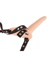 Телесный поясной страпон с вибрацией Vibrating Strap-On - 15,7 см. - Orion - купить с доставкой в Невинномысске