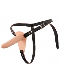 Телесный поясной страпон с вибрацией Vibrating Strap-On - 15,7 см. - Orion - купить с доставкой в Невинномысске