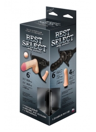 Черный пояс для женщин BEST SELECT с 3 насадками - LOVETOY (А-Полимер) - купить с доставкой в Невинномысске