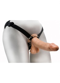 Реалистичный фаллос на регулируемых трусиках с кольцом - 17,5 см. - LOVETOY (А-Полимер) - купить с доставкой в Невинномысске