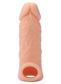 Телесная насадка EXTENDER WITH BALL STRAP 5.5 - 14 см. - Dream Toys - в Невинномысске купить с доставкой