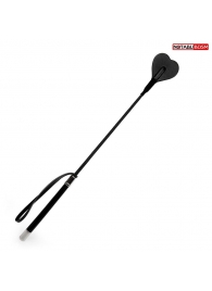 Черный стек с наконечником-сердечком - 54 см. - Notabu - купить с доставкой в Невинномысске