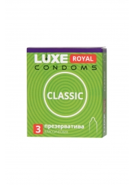 Гладкие презервативы LUXE Royal Classic - 3 шт. - Luxe - купить с доставкой в Невинномысске