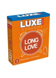 Презервативы с продлевающим эффектом LUXE Royal Long Love - 3 шт. - Luxe - купить с доставкой в Невинномысске