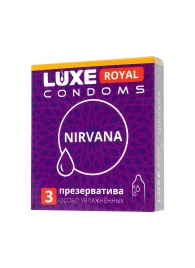 Презервативы с увеличенным количеством смазки LUXE Royal Nirvana - 3 шт. - Luxe - купить с доставкой в Невинномысске