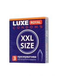 Презервативы увеличенного размера LUXE Royal XXL Size - 3 шт. - Luxe - купить с доставкой в Невинномысске