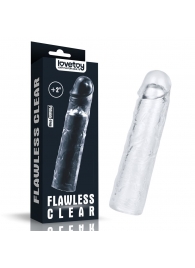 Прозрачная насадка-удлинитель Flawless Clear Penis Sleeve Add 2 - 19 см. - Lovetoy - в Невинномысске купить с доставкой