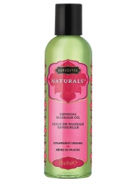 Массажное масло Naturals Strawberry Dreams с ароматом клубники - 59 мл. - Kama Sutra - купить с доставкой в Невинномысске