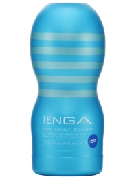 Мастурбатор с охлаждающей смазкой TENGA Original Vacuum Cup Cool - Tenga - в Невинномысске купить с доставкой