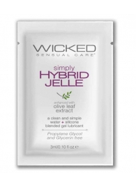 Гель-лубрикант на водно-силиконовой основе Simply Hybrid Jelle - 3 мл. - Wicked - купить с доставкой в Невинномысске