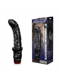 Черный вибромассажер простаты 6  Premium Prostate Massager - BlueLine - в Невинномысске купить с доставкой