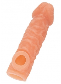 Телесная закрытая насадка с шершавой головкой Cock Sleeve Size S - 13,8 см. - KOKOS - в Невинномысске купить с доставкой