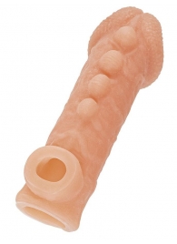 Телесная закрытая насадка с шишечками Cock Sleeve Size S - 13,8 см. - KOKOS - в Невинномысске купить с доставкой