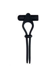 Черное эрекционное лассо с вибропулей Black Tie Affair - Zero Tolerance - в Невинномысске купить с доставкой