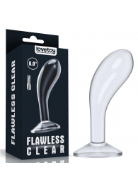 Прозрачный стимулятор простаты Flawless Clear Prostate Plug - 15 см. - Lovetoy - в Невинномысске купить с доставкой