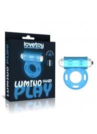 Голубое, светящееся в темноте эрекционное виброкольцо Lumino Play Vibrating Penis Ring - Lovetoy - в Невинномысске купить с доставкой