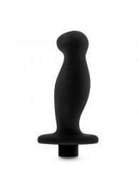 Черный анальный вибромассажёр Silicone Vibrating Prostate Massager 02 - 10,8 см. - Blush Novelties - в Невинномысске купить с доставкой