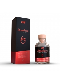 Массажный гель с ароматом клубники Strawberry - 30 мл. - INTT - купить с доставкой в Невинномысске