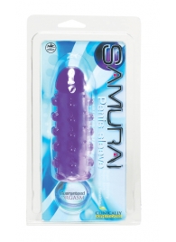 Закрытая фиолетовая насадка с пупырышками SAMURAI PENIS SLEEVE PURPLE - 14,5 см. - NMC - в Невинномысске купить с доставкой