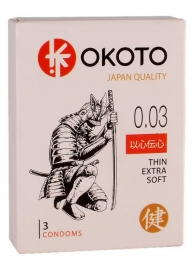 Тонкие презервативы OKOTO Thin Extra Soft - 3 шт. - Sitabella - купить с доставкой в Невинномысске