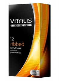 Ребристые презервативы VITALIS PREMIUM ribbed - 12 шт. - Vitalis - купить с доставкой в Невинномысске