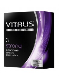 Презервативы с утолщенной стенкой VITALIS PREMIUM strong - 3 шт. - Vitalis - купить с доставкой в Невинномысске