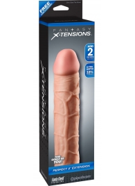 Телесная насадка Fantasy X-tensions Perfect 2  Extension - 20,3 см. - Pipedream - в Невинномысске купить с доставкой