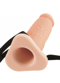 Телесный реалистичный фаллоимитатор с полостью Silicone Hollow Extension - 20 см. - Pipedream - купить с доставкой в Невинномысске