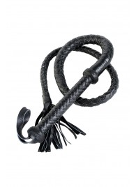 Длинный кожаный кнут с хлопушками на конце - ToyFa - купить с доставкой в Невинномысске
