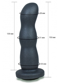Черная анальная рельефная насадка-фаллоимитатор - 15 см. - LOVETOY (А-Полимер) - купить с доставкой в Невинномысске
