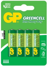 Батарейки солевые GP GreenCell AAA/R03G - 4 шт. - Элементы питания - купить с доставкой в Невинномысске