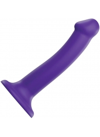 Фиолетовый фаллоимитатор-насадка Strap-On-Me Dildo Dual Density size M - 18 см. - Strap-on-me - купить с доставкой в Невинномысске