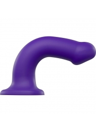 Фиолетовый фаллоимитатор-насадка Strap-On-Me Dildo Dual Density size L - 19 см. - Strap-on-me - купить с доставкой в Невинномысске