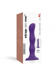 Фиолетовая насадка Strap-On-Me Dildo Geisha Balls size XL - Strap-on-me - купить с доставкой в Невинномысске