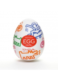 Мастурбатор-яйцо Keith Haring EGG STREET - Tenga - в Невинномысске купить с доставкой