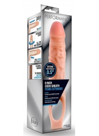 Телесная насадка на пенис 9 Inch Cock Sheath Extender - 22,2 см. - Blush Novelties - в Невинномысске купить с доставкой