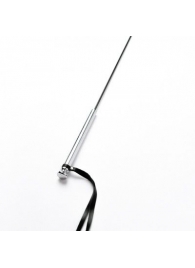 Черный кожаный стек с гладкой ручкой - 55 см. - Crazy Handmade - купить с доставкой в Невинномысске