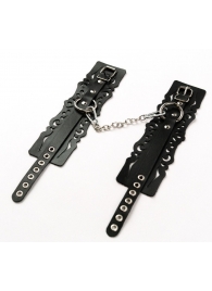 Узорчатые кожаные оковы с регулируемыми ремешками - Crazy Handmade - купить с доставкой в Невинномысске