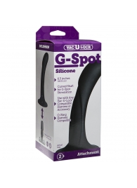 Черная изогнутая насадка Vac-U-Lock G-Spot - 16,5 см. - Doc Johnson - купить с доставкой в Невинномысске