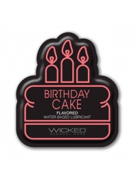 Лубрикант на водной основе со вкусом торта с кремом Wicked Aqua Birthday cake - 3 мл. - Wicked - купить с доставкой в Невинномысске