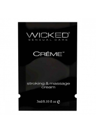 Крем для массажа и мастурбации Wicked Stroking and Massage Creme - 3 мл. - Wicked - купить с доставкой в Невинномысске