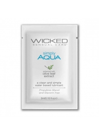 Легкий лубрикант на водной основе Wicked Simply AQUA - 3 мл. - Wicked - купить с доставкой в Невинномысске