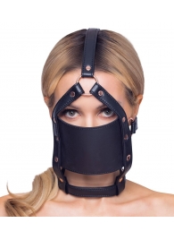 Черный намордник с кляпом-шаром Head Harness With A Gag - Orion - купить с доставкой в Невинномысске