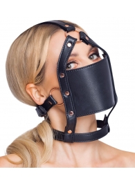 Черный намордник с кляпом-шаром Head Harness With A Gag - Orion - купить с доставкой в Невинномысске