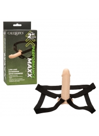 Телесный фаллопротез Life-Like Extension with Harness - 17,75 см. - California Exotic Novelties - купить с доставкой в Невинномысске