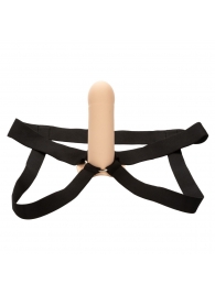 Телесный фаллопротез из силикона Extension with Harness - 15,75 см. - California Exotic Novelties - купить с доставкой в Невинномысске